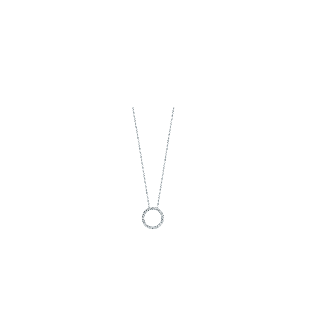 Small Diamond Circle Necklace