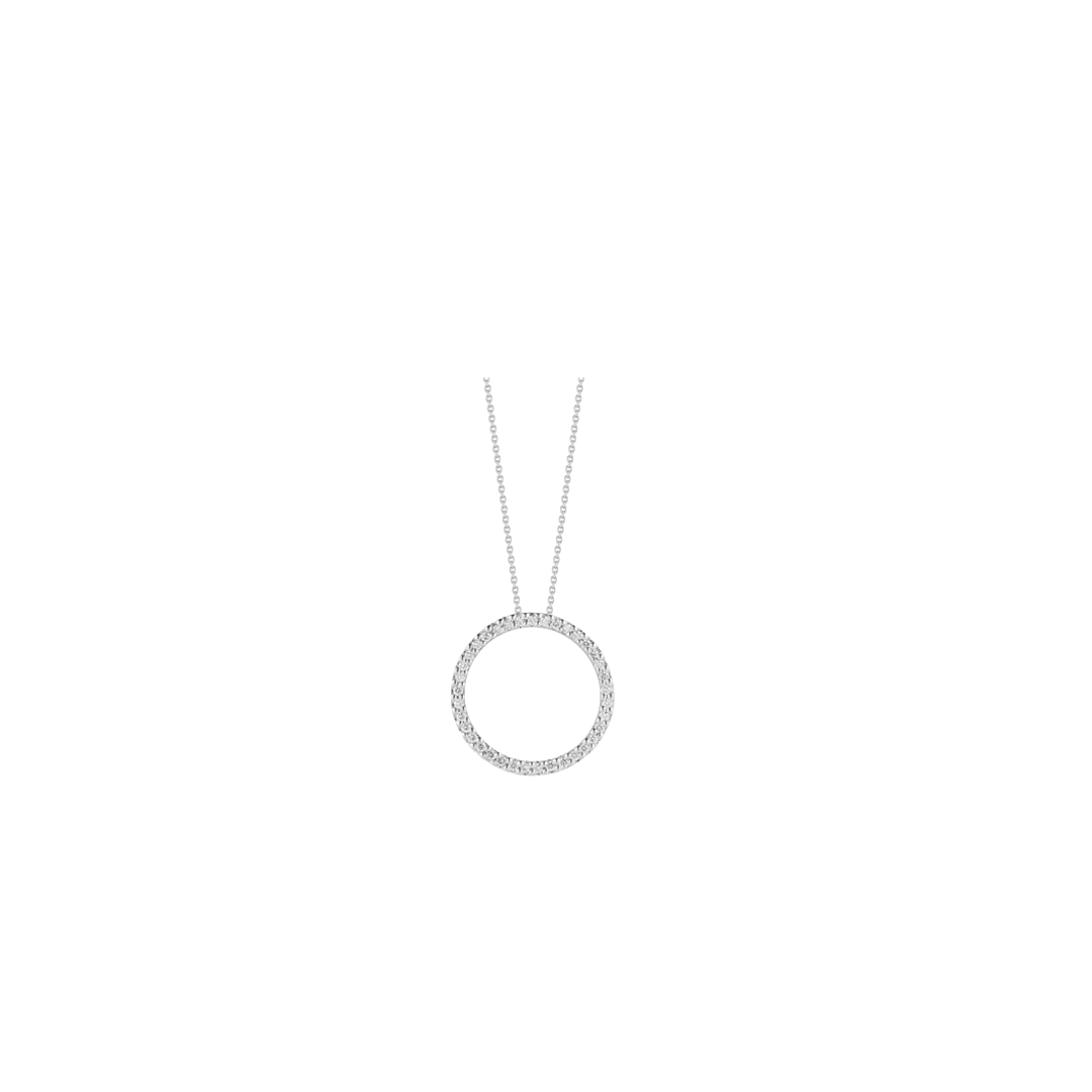 Medium Diamond Circle Pendant