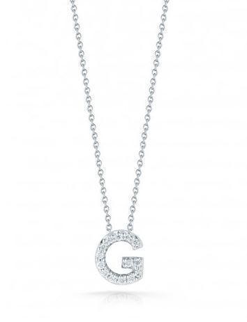 Tiny Treasures Diamond Love Letter "G" in White Gold