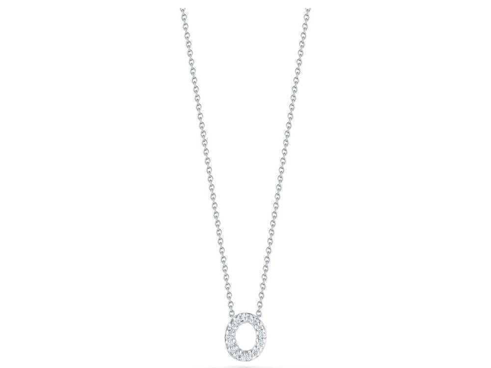 Tiny Treasures Diamond Love Letter "O" in White Gold