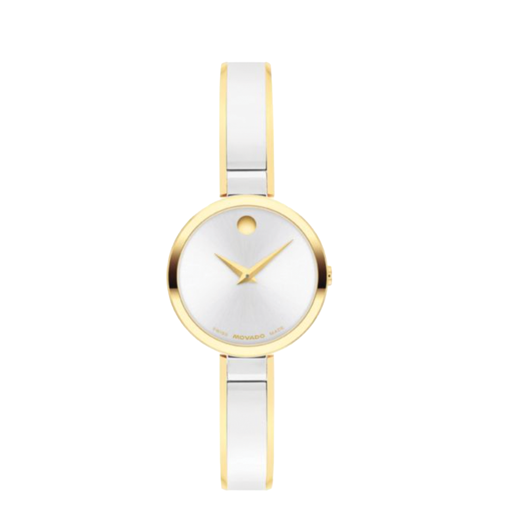 24mm Moda Watch with Two-Toned Bangle Bracelet