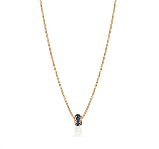 Birthstone Rondelle Pendant in Sapphire