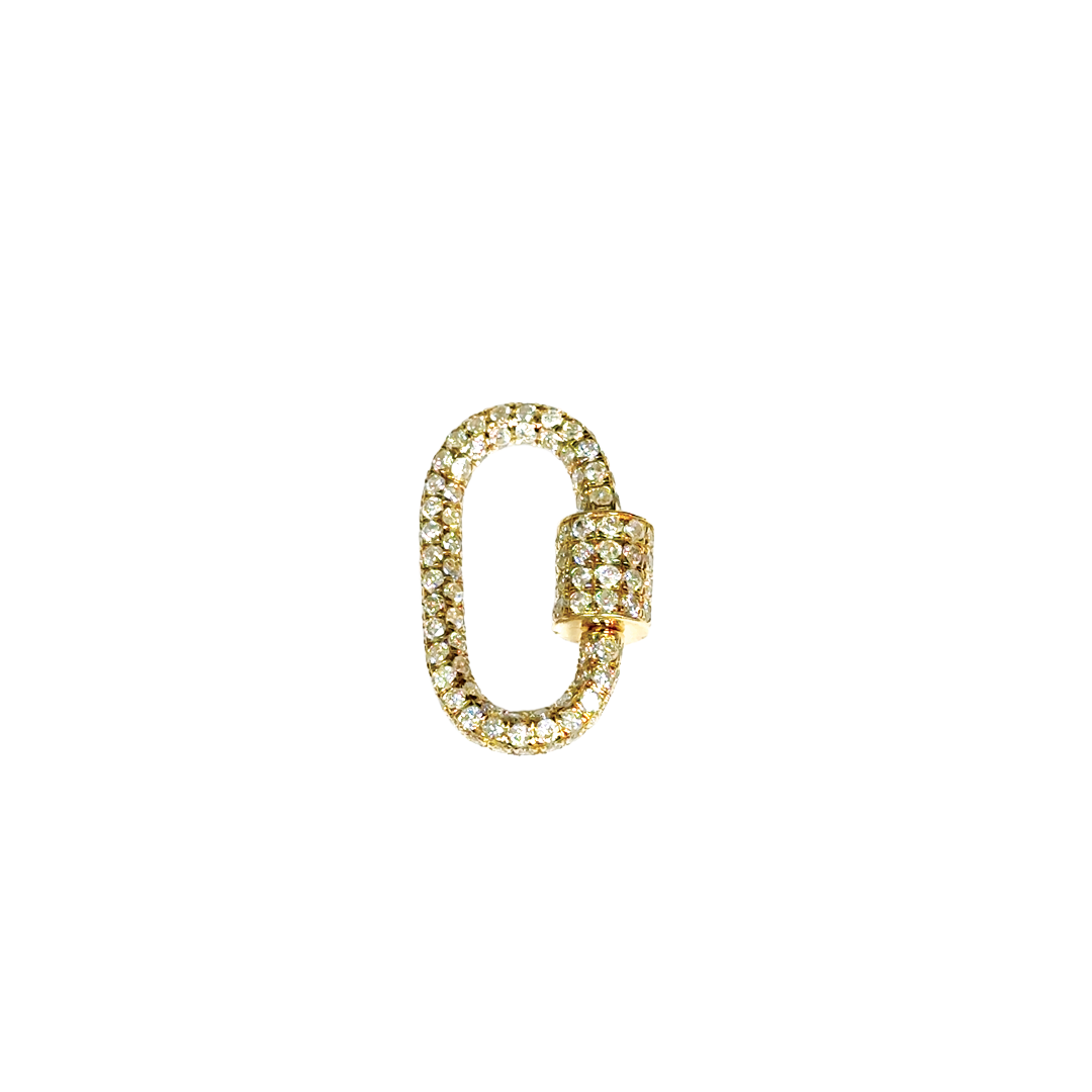 Diamond Carabiner Clasp for Charms and Pendants