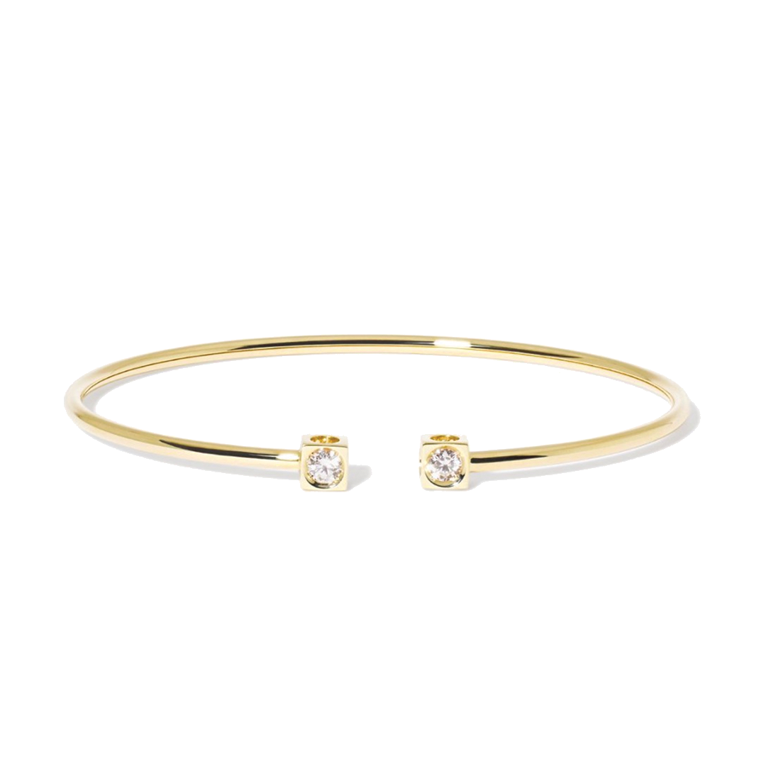 Le Cube Diamant Medium Bracelet in Yellow Gold