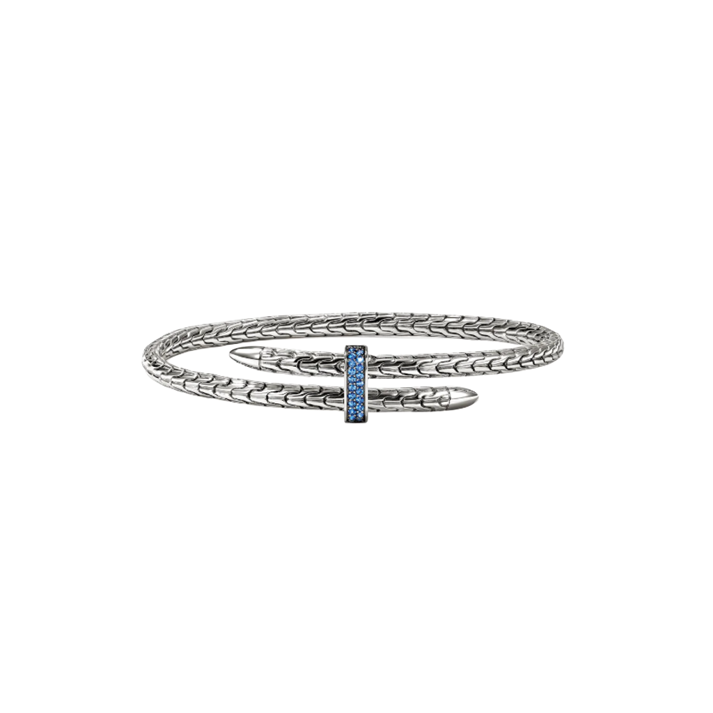4mm Spear Flex Cuff Bracelet with Sapphires