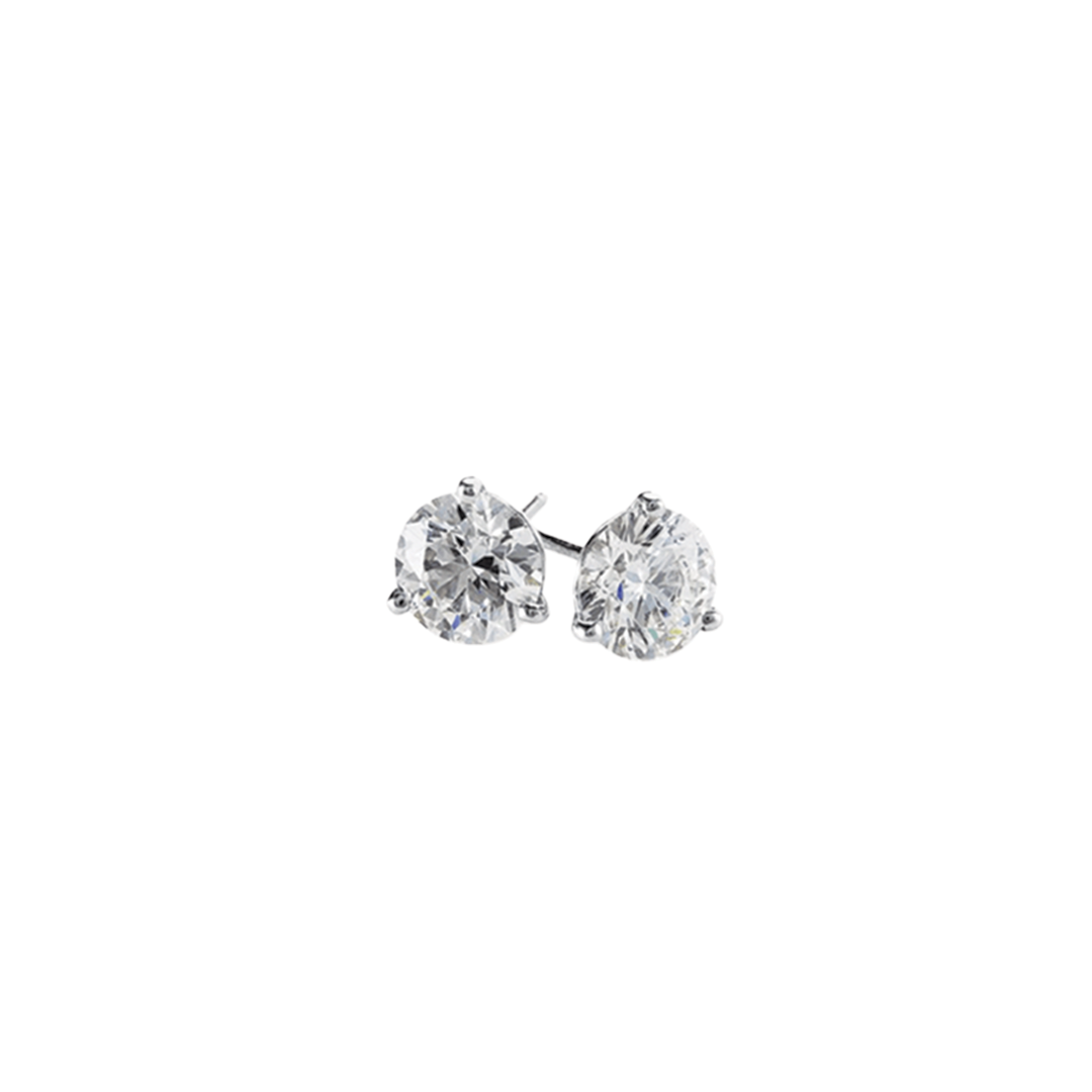 3-Prong Diamond Stud Earrings, 0.60ctw