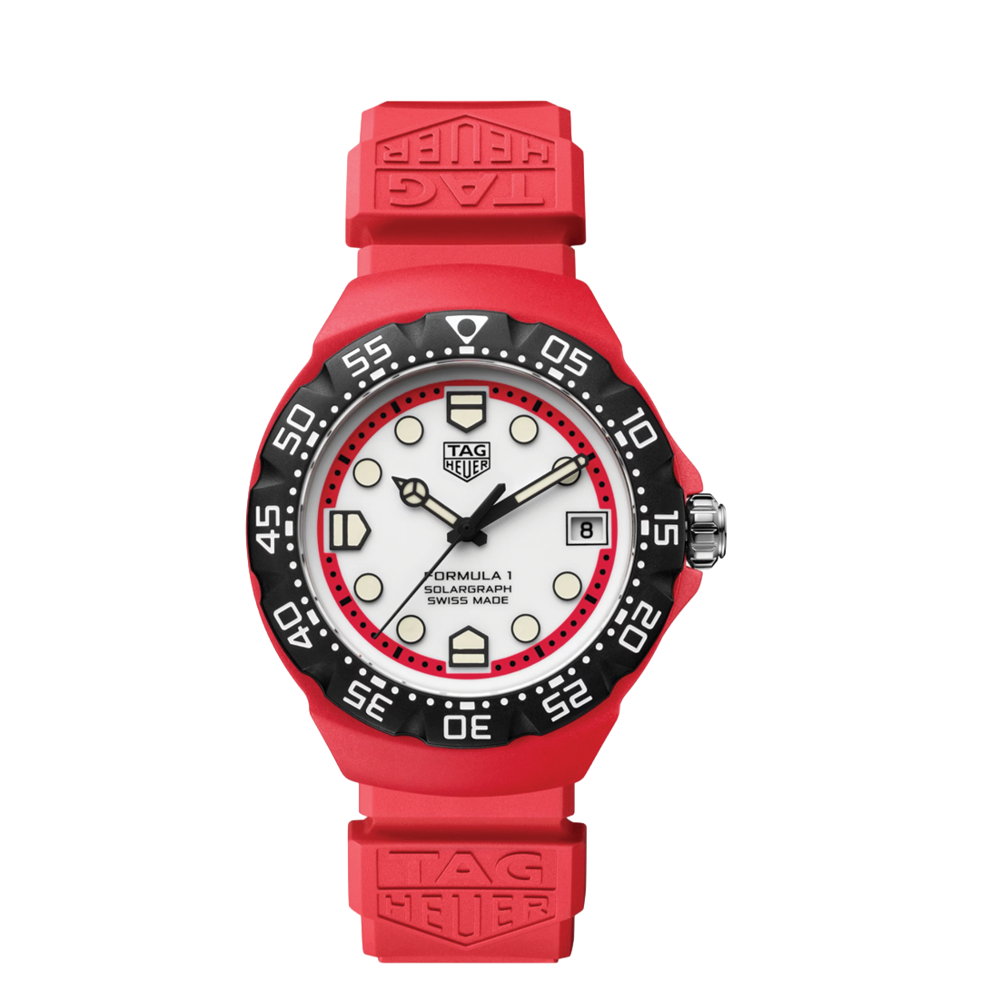 38mm Formula 1 Solargraph Watch with Red Strap