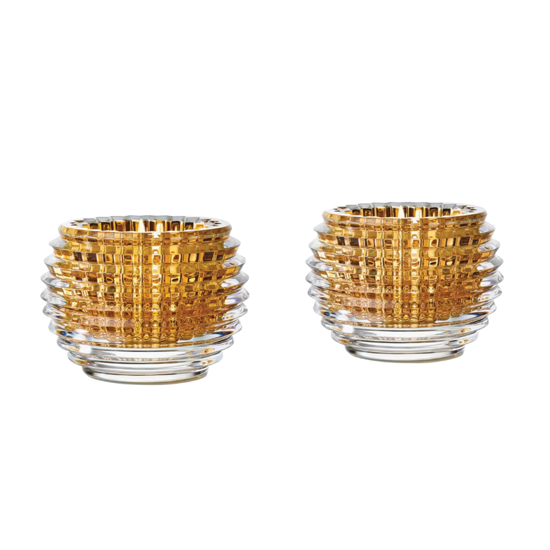 Baccarat Gold Eye Votive Set