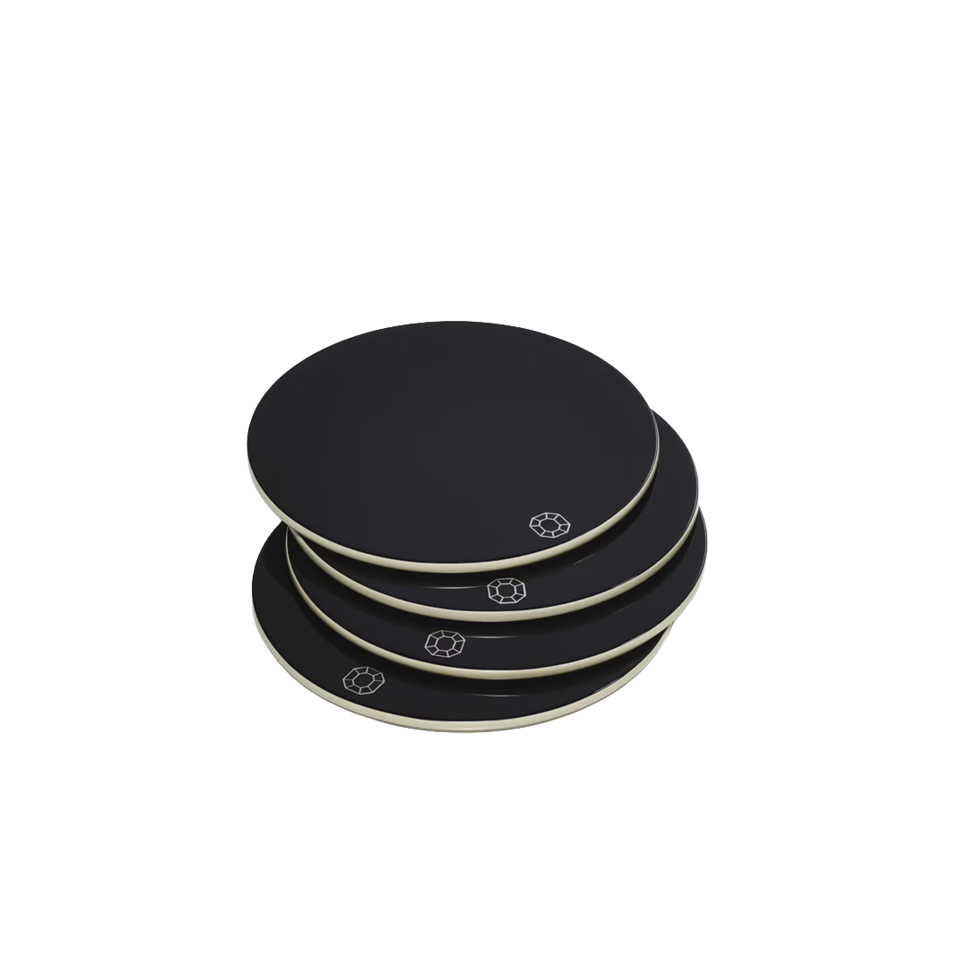 Baccarat Round Black Coaster Set