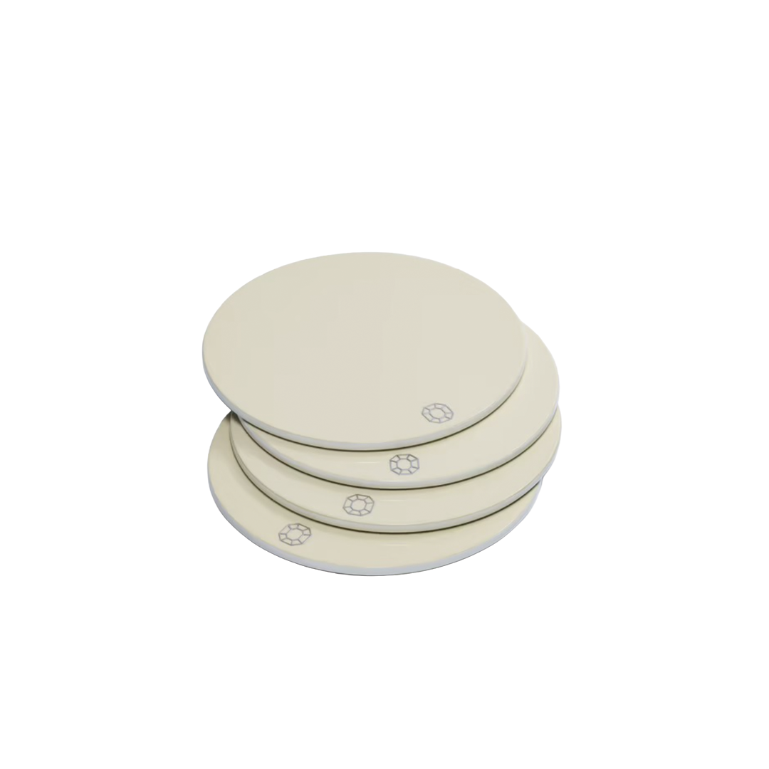 Baccarat Round Ivory Coaster Set