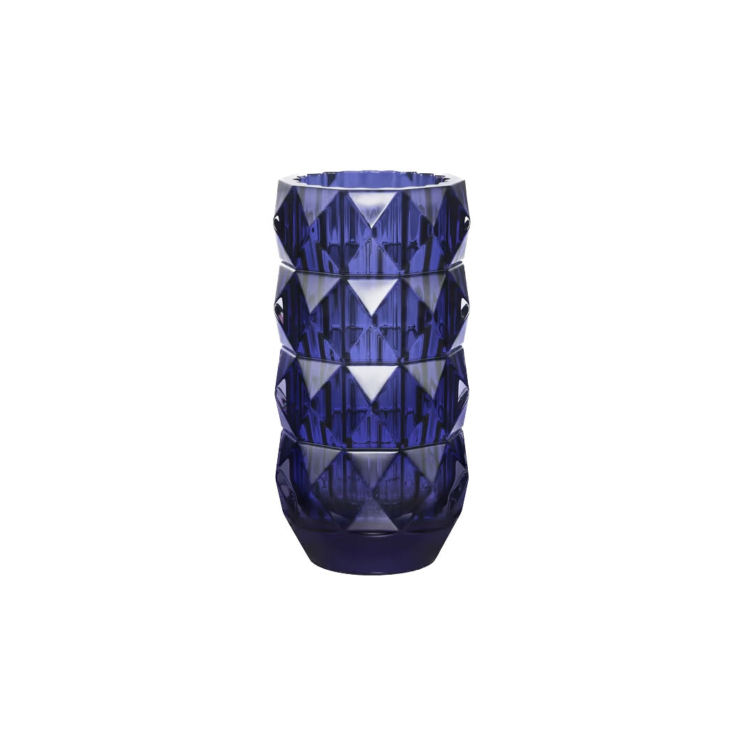 Baccarat Blue Crystal Louxor Round Vase, Small