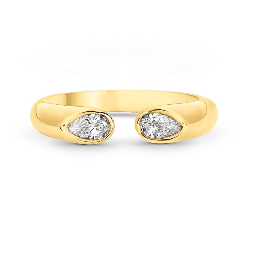 Diamond Stackable Ring in Yellow Gold