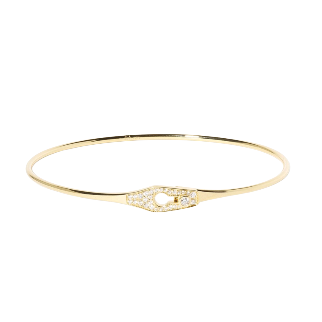 Serrure Jonc Large Bangle with Diamonds