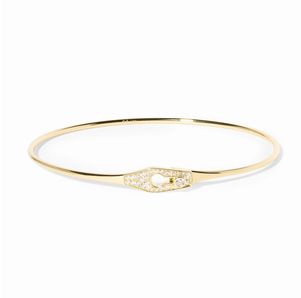 Seccure Jonc Large Bracelet in Yellow Gold