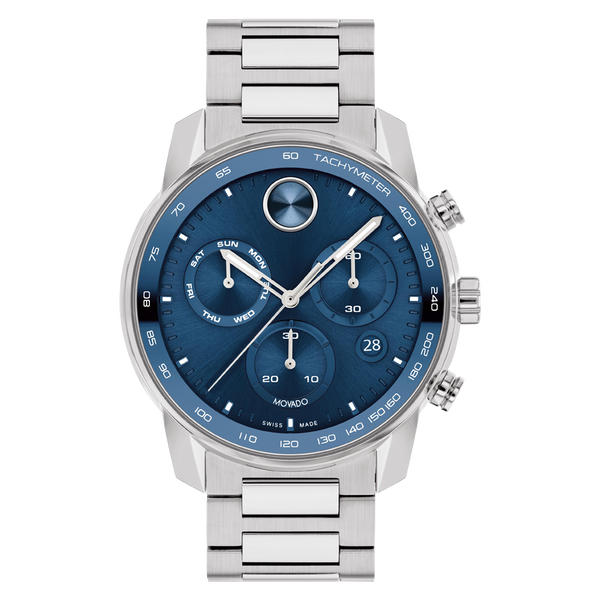 44mm Bold Verso Chronograph with Blue Dial