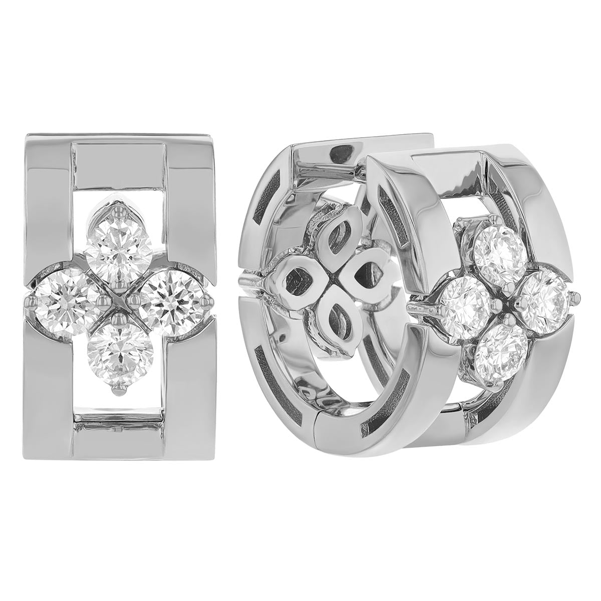 Love in Verona Huggie Hoops in White Gold