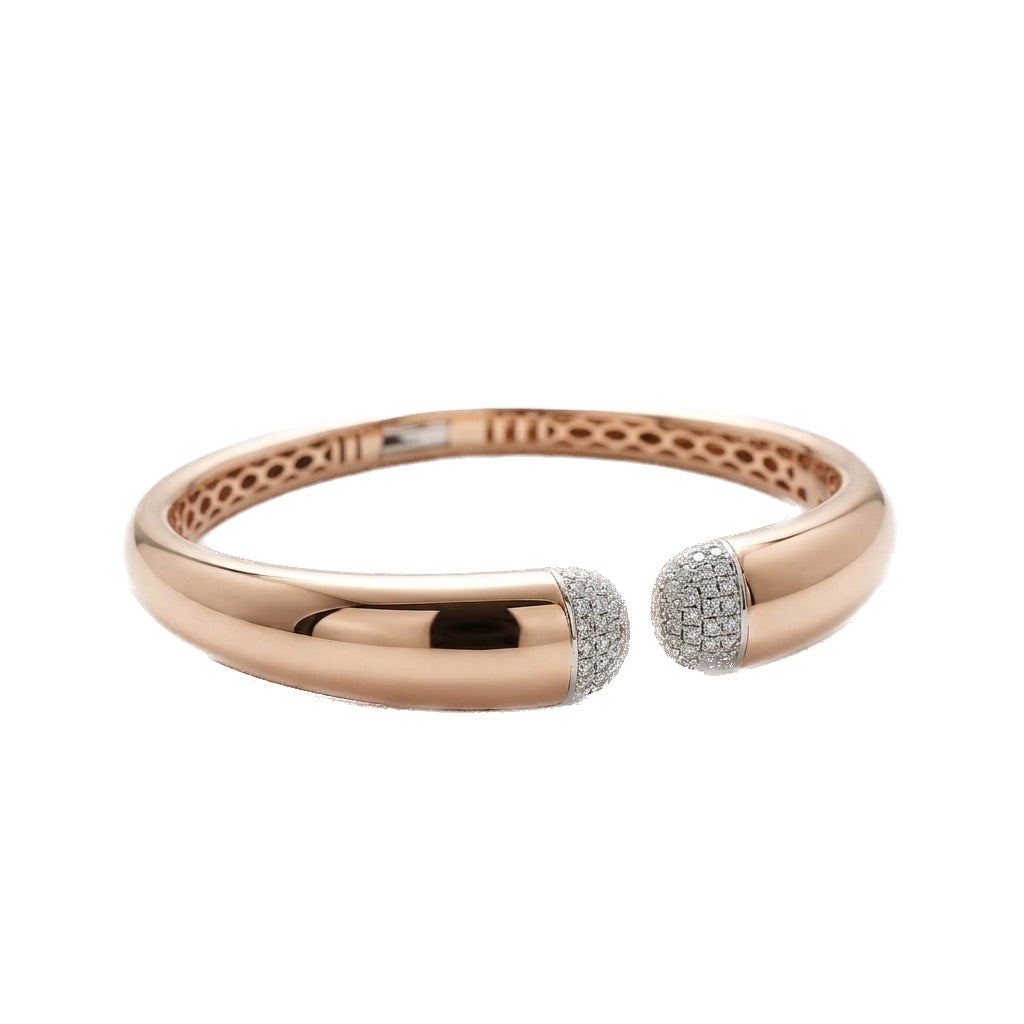 Open Hinged Diamond Bangle Bracelet