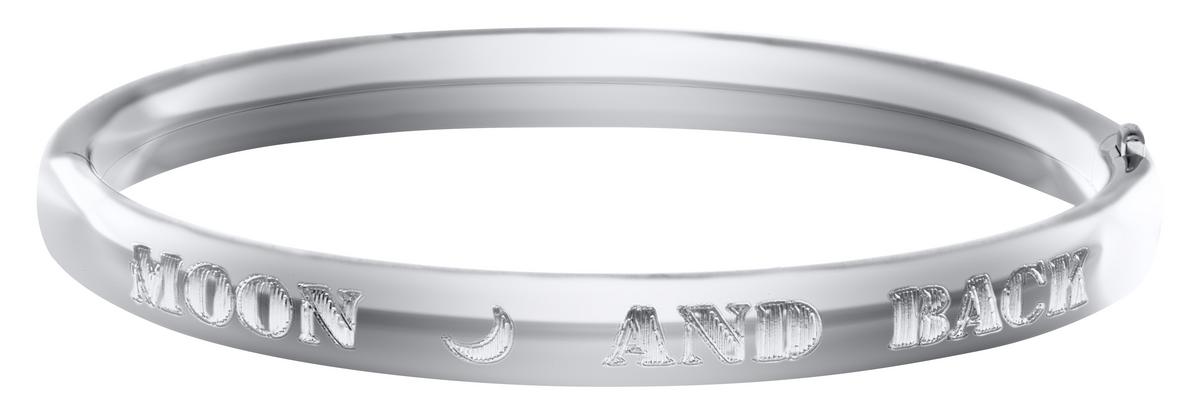 Moon And Back Baby Bangle in Silver