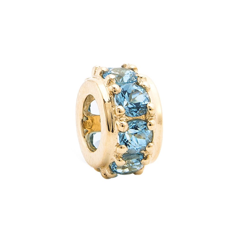 Birthstone Rondelle in Blue Topaz