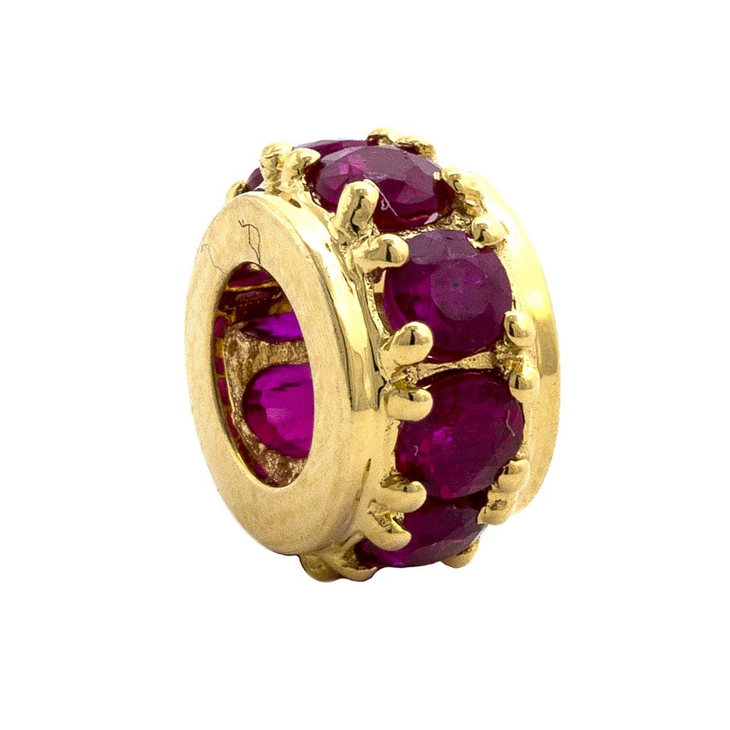Birthstone Rondelle in Ruby