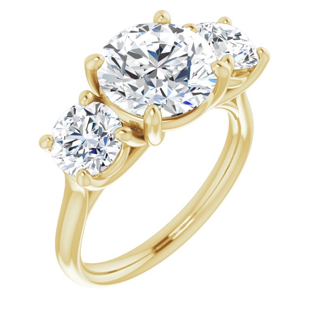 3-Stone Diamond Trellis Ring Setting