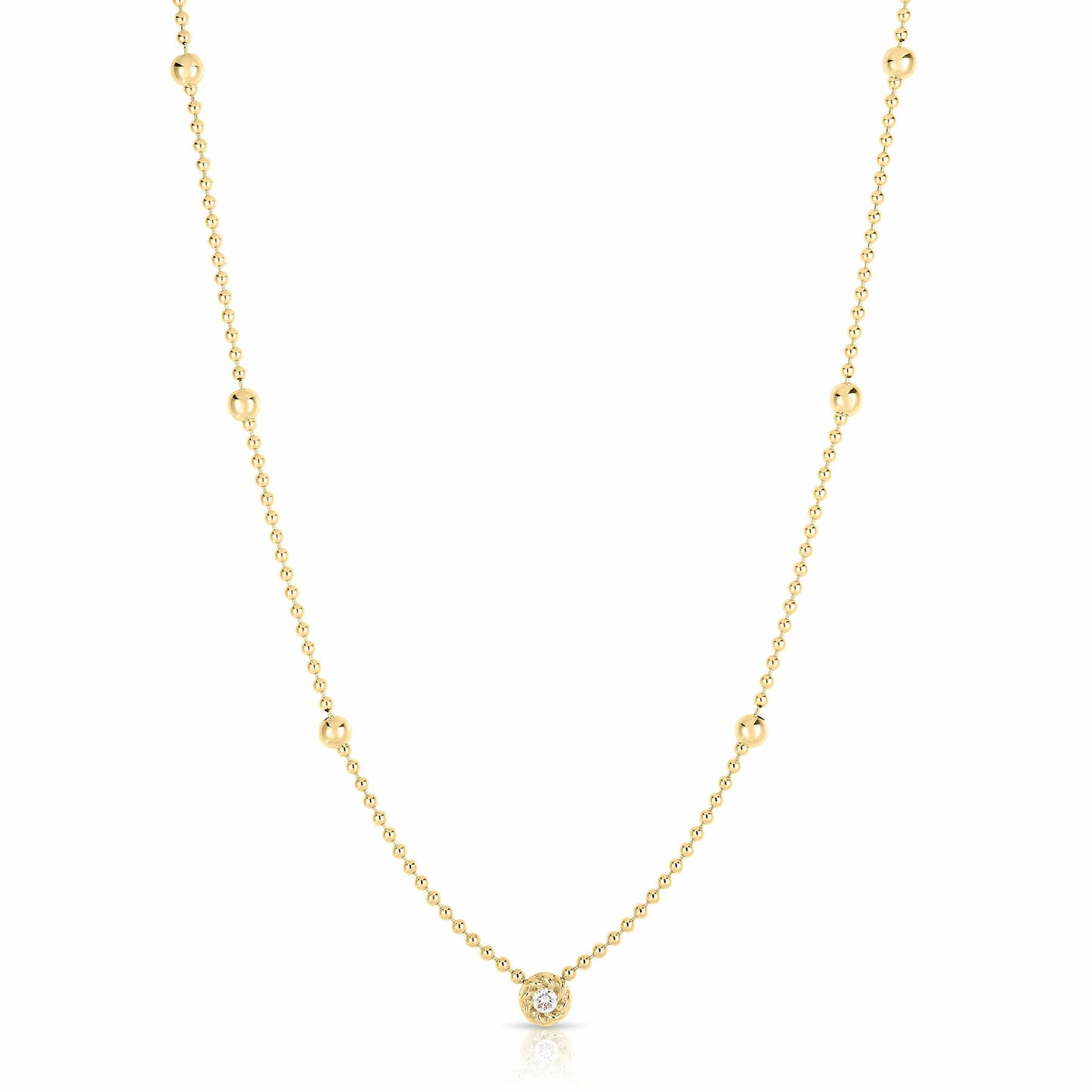 Bezel Set Diamond Necklace