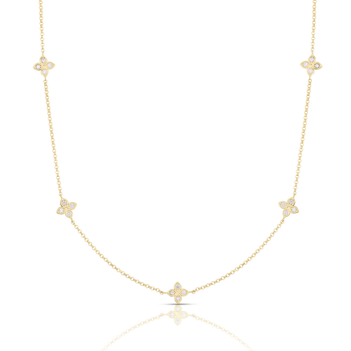 Love By The Inch 5 Station Flower Necklace