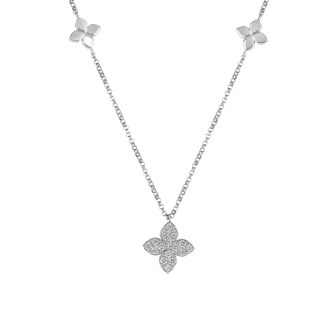 'Love by the Inch' Diamond Necklace in White Gold
