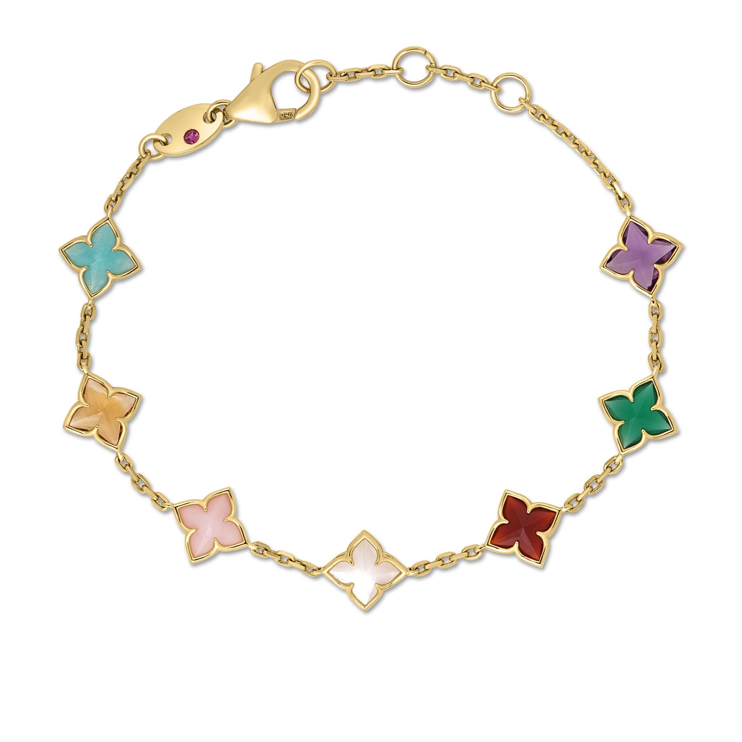 Venetian Mixed Stone Flower Station Bracelet