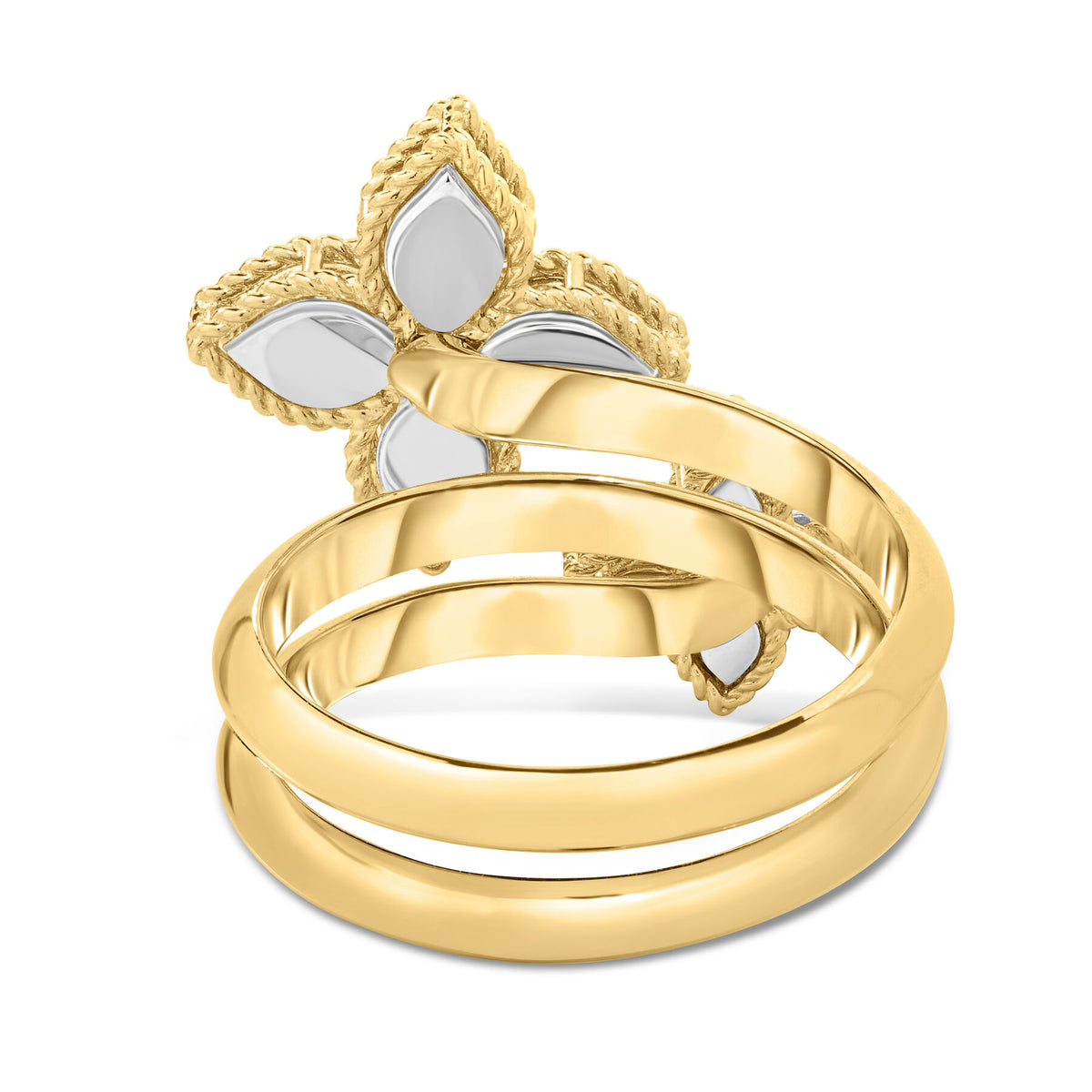 Princess Flower Bypass Diamond Ring