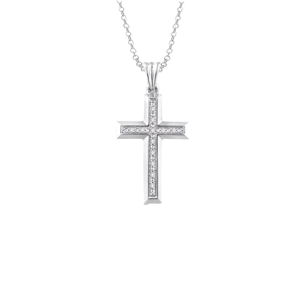 Cross Pendant Necklace in Sterling Silver