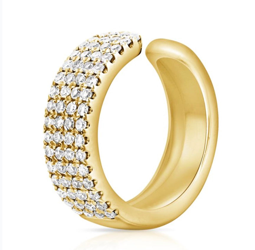 Pave Diamond Single Ear Cuff