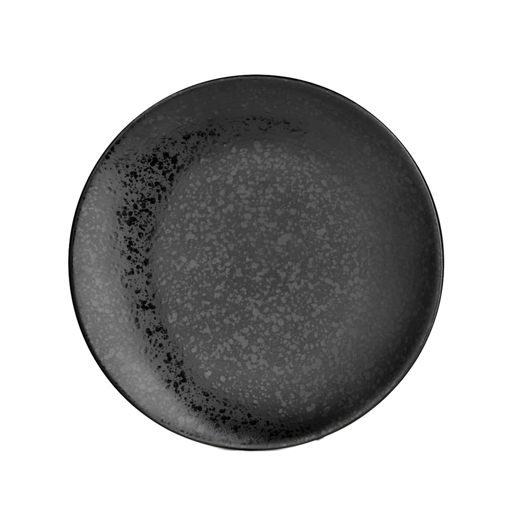 L'Objet Alchimie Black Earthenware Dessert Plate