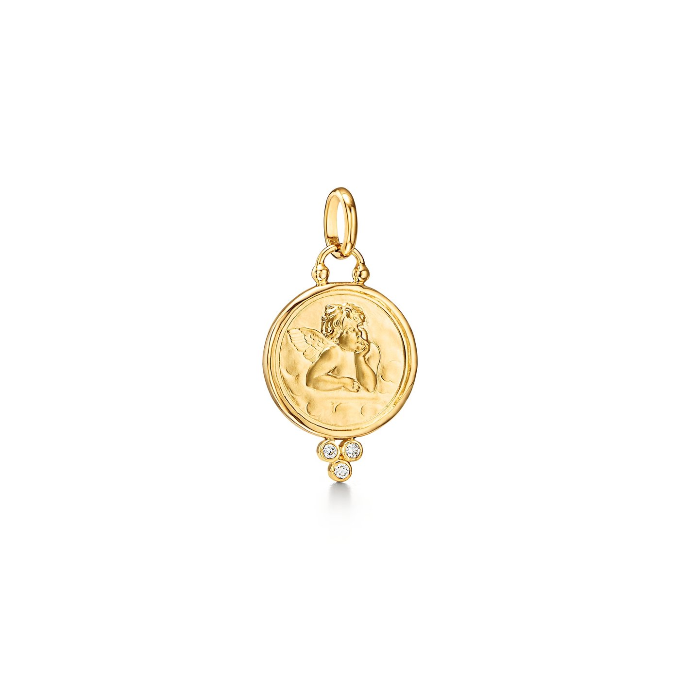 Large Diamond Angel Pendant