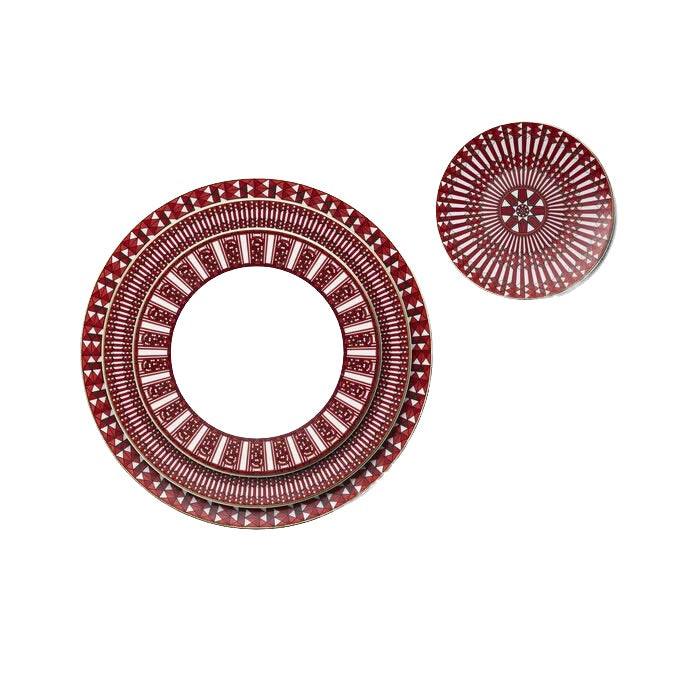 Baccarat Arcadia Red Dessert Plates, Set of 2
