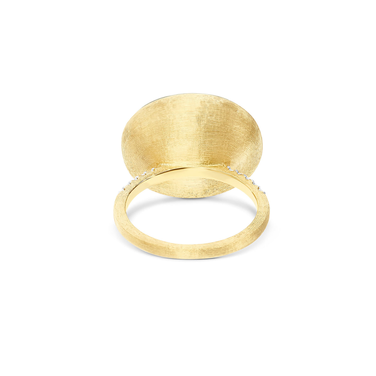 Violetta Boules Ring In Gold, Diamonds With Lepidolite, MOP and Rock Crystal Triplet