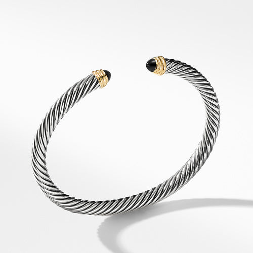 Cable Classics Collection® Bracelet with Black Onyx and 14K Gold
