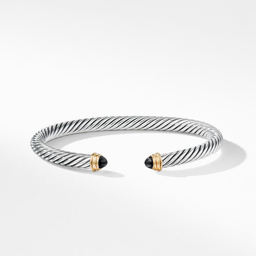 Cable Classics Collection® Bracelet with Black Onyx and 14K Gold