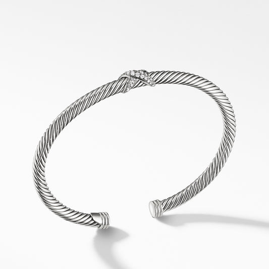 X Classic Cable Station Bracelet with Diamonds