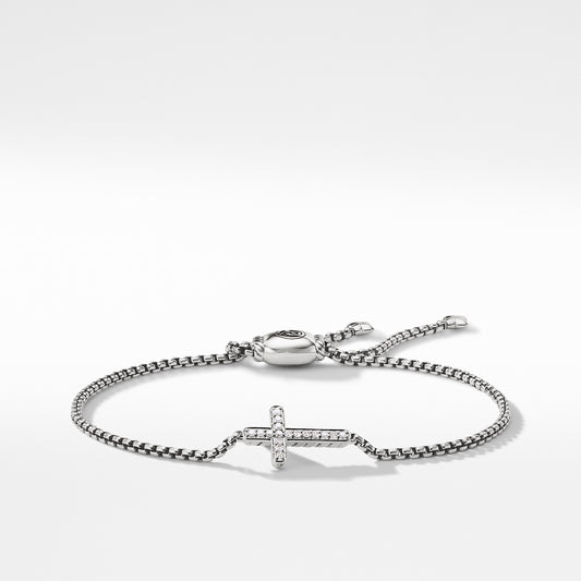 Pave Cross Bracelet with Diamonds
