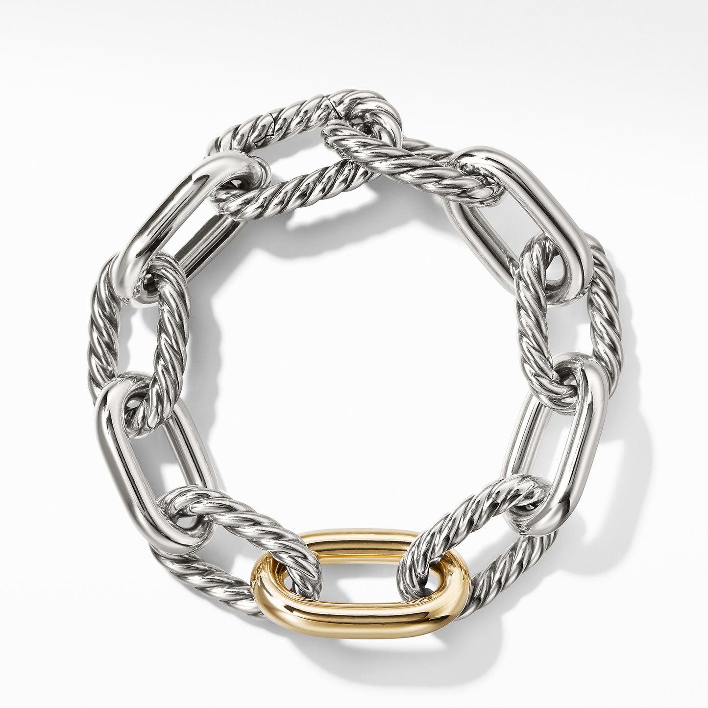 DY Madison Large Bracelet with 18K Gold, 13.5mm
