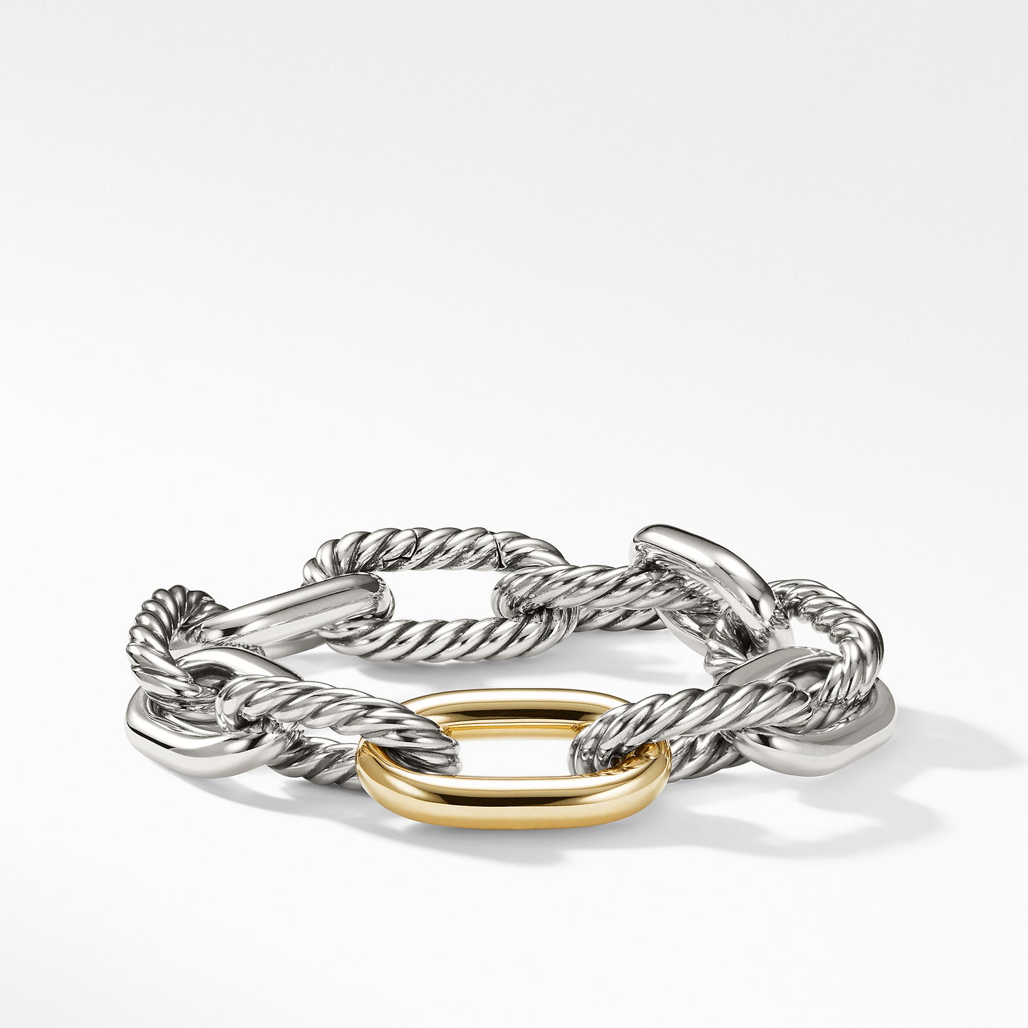 DY Madison Large Bracelet with 18K Gold, 13.5mm
