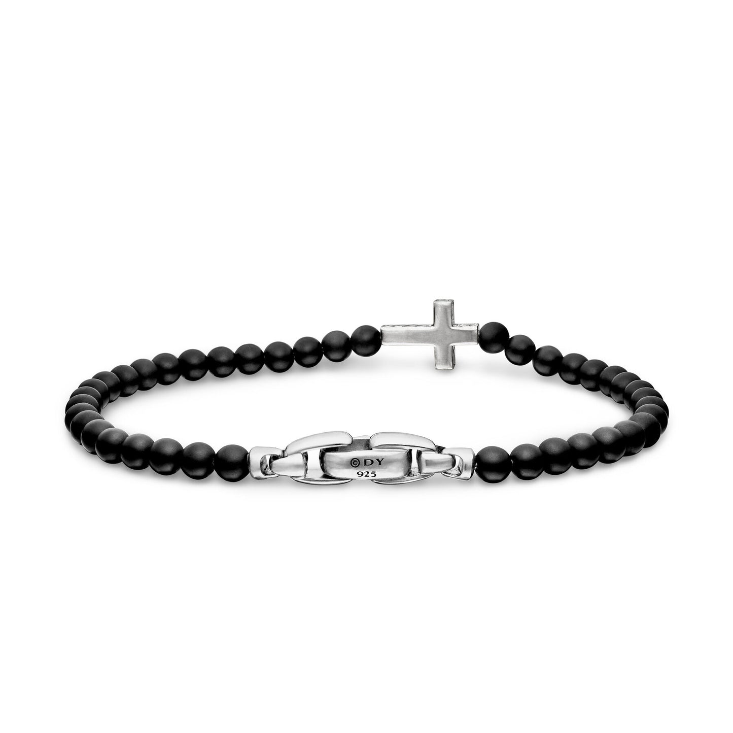 Spiritual Beads Cross Station Bracelet with Black Onyx