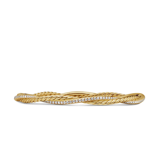 Petite Infinity Bracelet in 18K Yellow Gold with Diamonds, 4.4mm