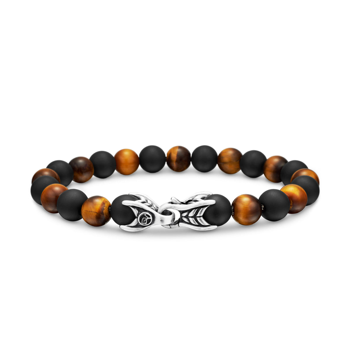 Spiritual Beads Bracelet with Tiger's Eye and Black Onyx