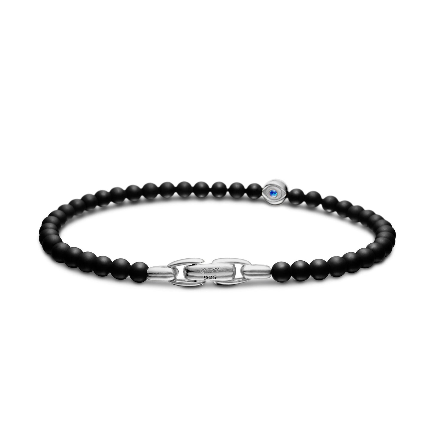 Spiritual Beads Evil Eye Bracelet with Black Onyx and Sapphires