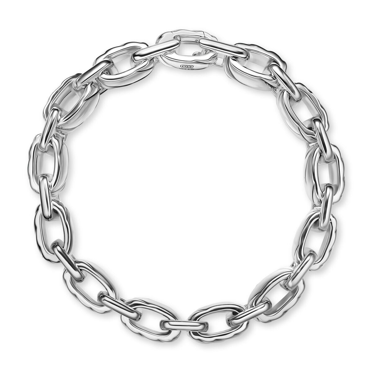 DAVID YURMAN SS SCULPTED CABLE LINK BRACELET, 12MM, SIZE MED...