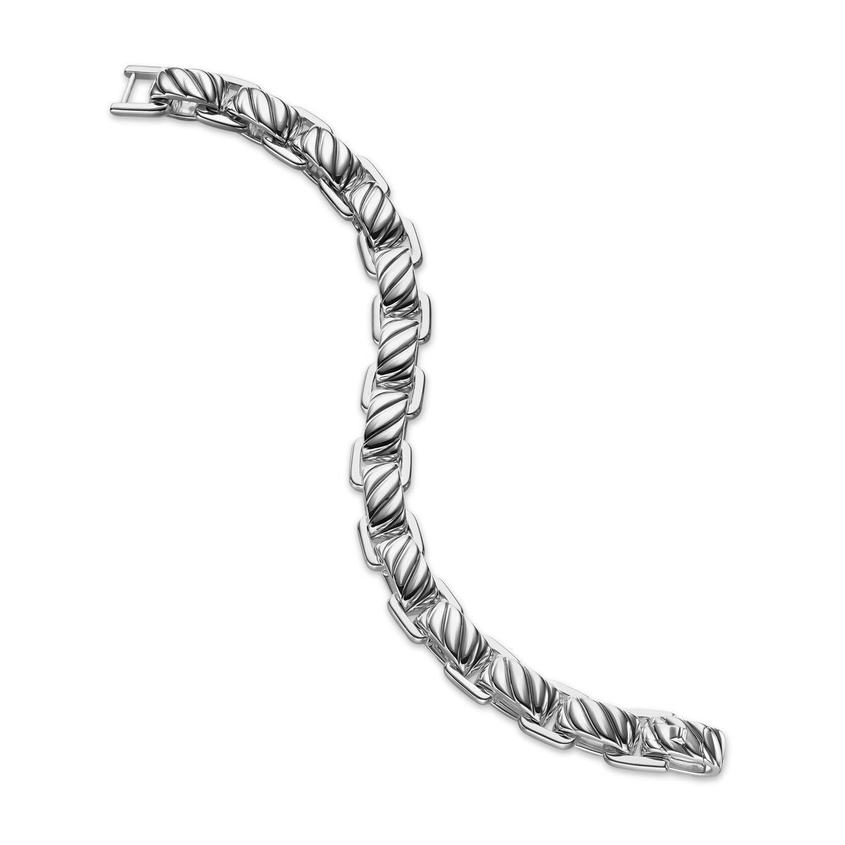 DAVID YURMAN SS SCULPTED CABLE LINK BRACELET, 12MM, SIZE MED...