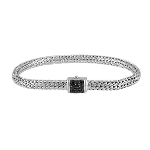 Classic Chain Bracelet with Black Sapphires