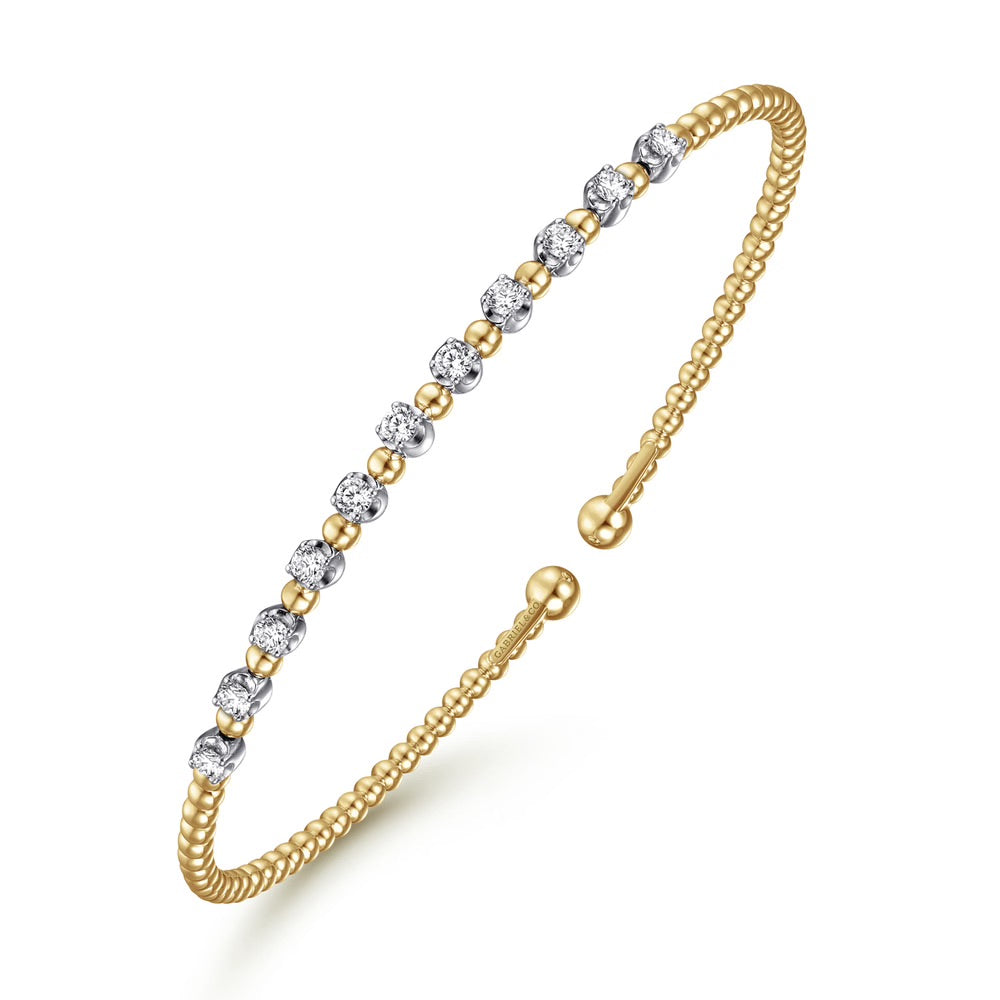 Bujukan Bead And Diamond Split Bangle